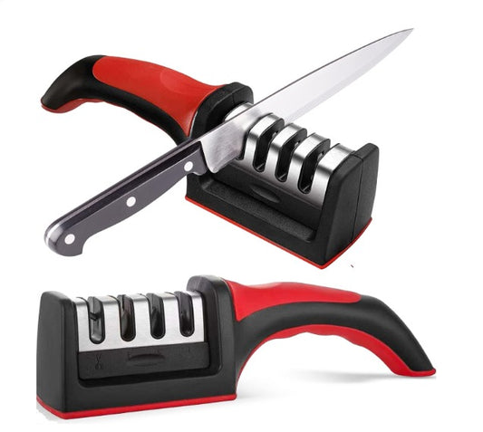 🔪 Afilador de Cuchillo Rojo – Precisión y filo en segundos