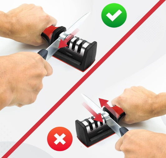 🔪 Afilador de Cuchillo Rojo – Precisión y filo en segundos