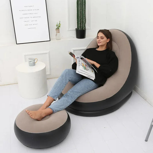 SOFÁ INFLABLE MULTIFUNCIONAL – CÓMODO, PRÁCTICO Y ELEGANTE (116×98×83 cm)