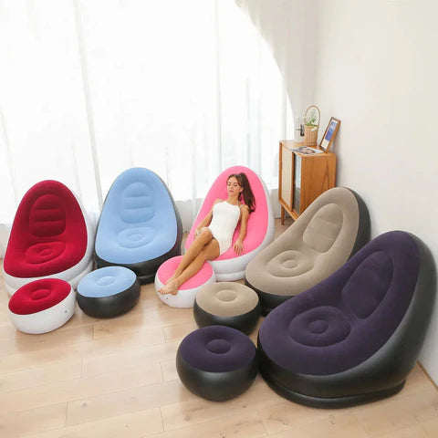SOFÁ INFLABLE MULTIFUNCIONAL – CÓMODO, PRÁCTICO Y ELEGANTE (116×98×83 cm)